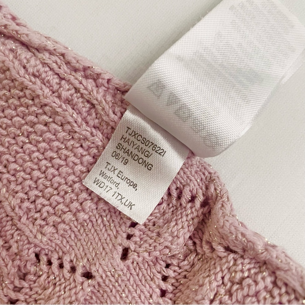 Rachel Zoe Festive Long Sleeve Pink Sparkly Cable Knit Sweater Dress, 12 months - Picture 10 of 10